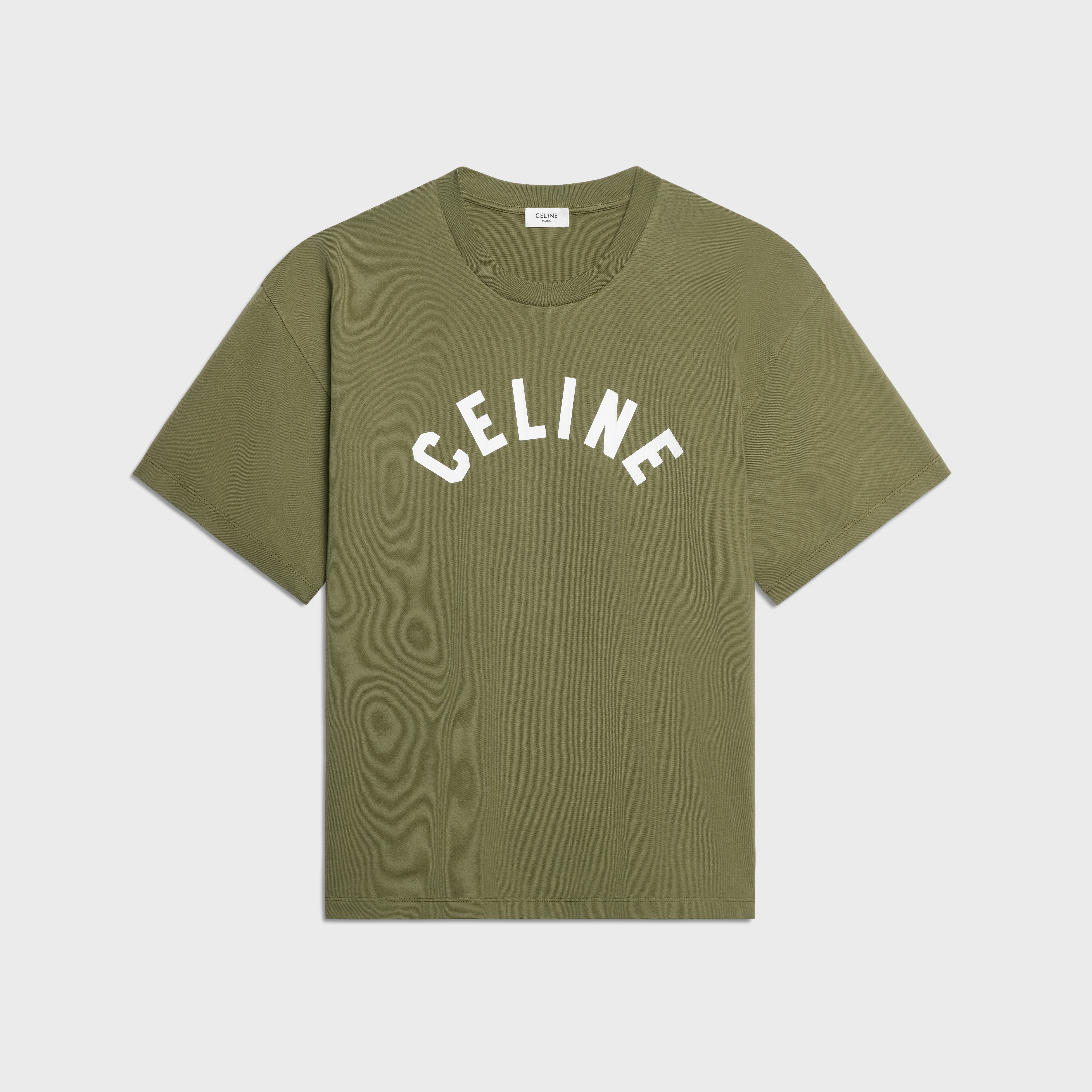 Tシャツ / コットンジャージー - カーキ / オフホワイト | CELINE
